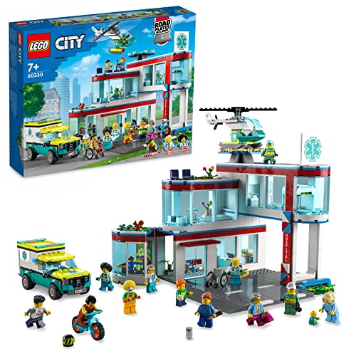 Lego 60330 City Ospedale, Set Con Autoambulanza Giocattolo Ed Elicottero Di Soccorso, Giochi Per Bambina E Bambino Dai 7 Anni In Su, Idea Regalo