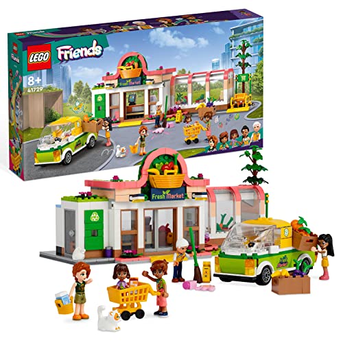 Lego Friends Negozio Di Alimentari Biologici, Supermercato Giocattolo Per Bambine E Bambini Da 8 Anni, Set Con Camion E 4 Mini Bamboline, Personaggi S
