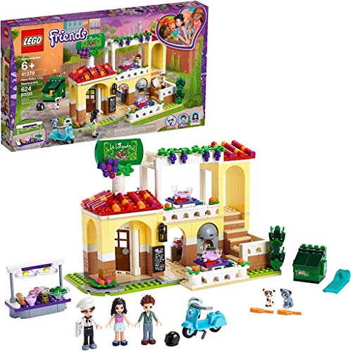 Lego Friends Il Ristorante Di Heartlake City, Set Pizzeria Con 3 Mini-Doll, Scooter E 2 Figure Di Gatti , 41379