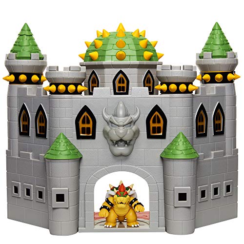 Nintendo Super Mario Playset Castello Di Bowser Deluxe, Con Personaggio Esclusivo Articolato Da 6 Cm , Funzioni Interattive E I Veri Suoni Del Videogi