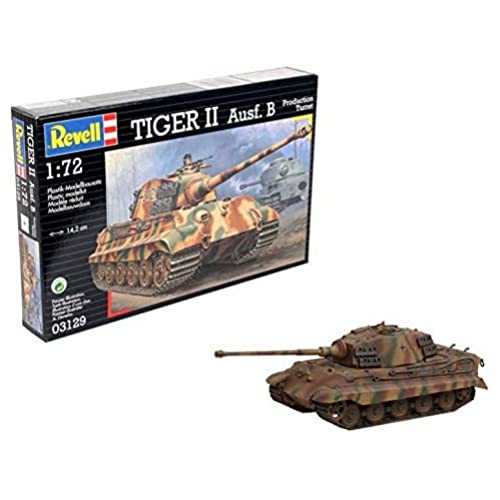 Revell- Tiger Ii Ausf. B Modello, Scala 1:72, Multicolore, 03129