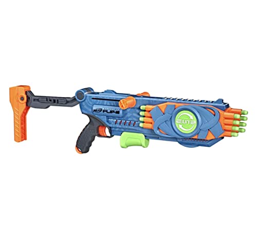 Hasbro Nerf Elite 2.0 - Flipshots Flip-16, Blaster Con 16 Canne Porta Dardi Che Si Ribaltano Per Raddoppiare La Potenza Di Lancio, Capacità 16 Dardi,