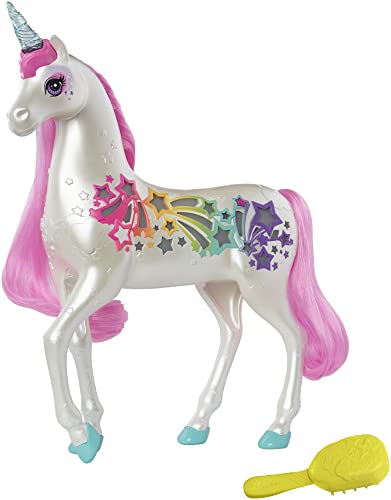 Barbie Unicorno Pettina E Brilla, Accessorio Per Bambole, Giocattolo Per Bambini 3 + Anni, Gfh60