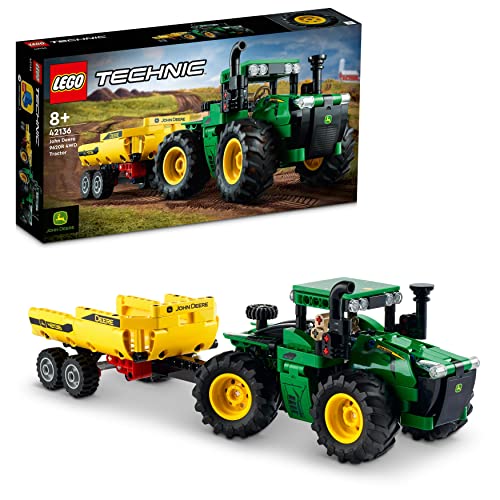 Lego Technic John Deere 9620R 4Wd Tractor, Giochi Creativi Per Bambini, Trattore Con Rimorchio Giocattolo, Replica Modello Da Costruzione 42136