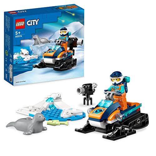 Lego City Gatto Delle Nevi Artico, Gioco Per Bambini Dai 5 Anni In Su, Set Di Costruzioni Con Veicolo, Figure Di Foche E Minifigure Dell'Esploratore,