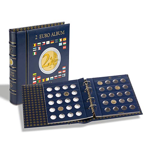 Leuchtturm 341017 Album Di Monete Vista Per 80 Monete Da 2 Euro - Incl. 4 Fogli Di Monete Vista Per 80 Monete Da Collezione - Custodia Protettiva
