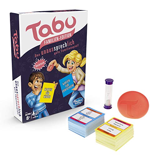 Hasbro E4941100 Tabù Family Edition Con Carte Per Bambini E Adulti, Gioco Di Famiglia, Lingua: Francese, Tedesco