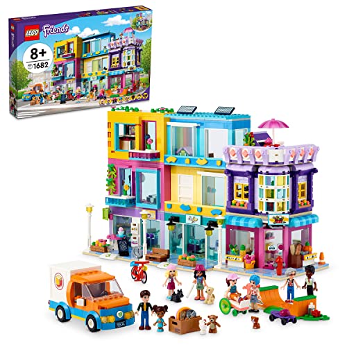 Lego 41704 Friends L'Immeuble De La Grand-Rue, Casa Delle Bambole Heartlake City Con Caffè E Salotto Da Parrucchiere, 7 Mini Bambole