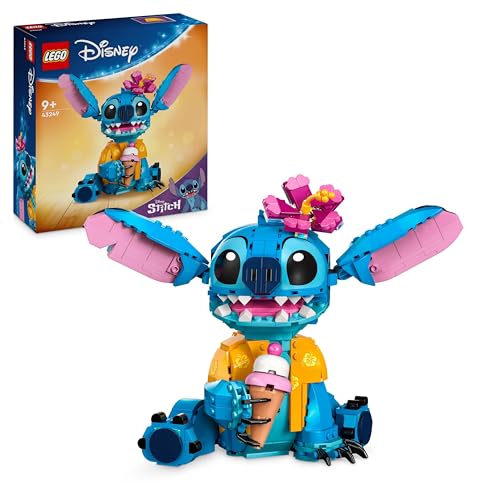 Lego Disney Stitch, Gioco Per Bambini E Bambine Da 9 Anni In Su, Personaggio Con Parti Mobili, Camicia E Cono Gelato Da Costruire, Giocattolo Fantasy,