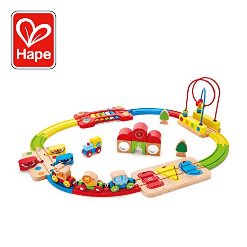 Hape E3826 Pista Treno Arcobaleno, Giocattolo Educativo, Sviluppa Abilità Motorie, Set Treno Giocatolo Per Bambini, Adatto Dai 18 Mesi In Su