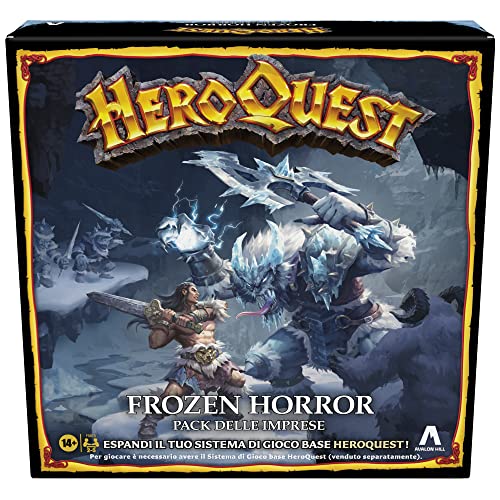 Avalon Hill, Heroquest Frozen Horror, Pack Delle Imprese, Gioco Di Avventura Fantasy In Stile Dungeon Crawler, Per Giocare È Necessario Avere Il Siste