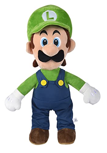 Simba - Peluche Luigi 50 Cm, Super Mario, Materiale Morbido E Piacevole, 100% Originale, Adatto A Tutte Le Età (109231014)