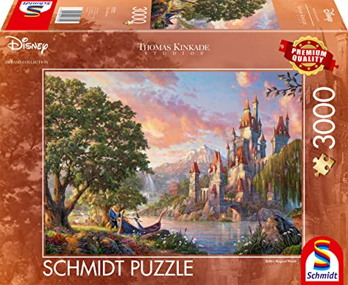 Schmidt Spiele-Disney 57372 Thomas Kinkade Disneys Belle'S Magical World, Puzzle Da 3000 Pezzi, Multicolore, One Size