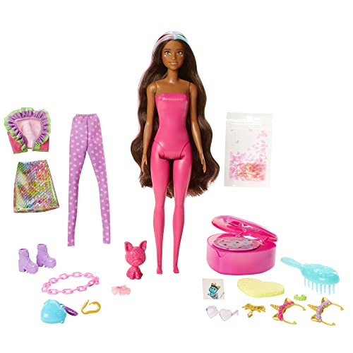 Barbie Serie Unicorno Con Bambola E 25 Sorprese Fra Cui Cucciolo E Accessori, Giocattolo Per Bambini 3+Anni, Gxv95