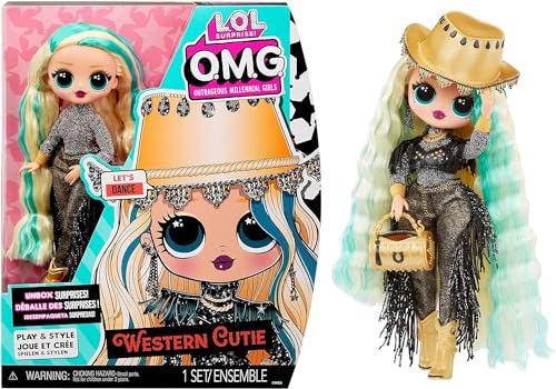 Lol Surprise Bambola Omg: Western Cutie; Scopri Favolose Sorprese E Accessori; Include Una Bambola, Un Outfit, Accessori E Un Supporto Per La Bambola;