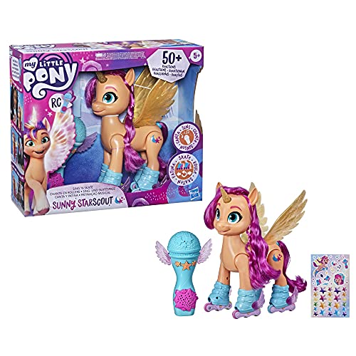 Hasbro My Little Pony - Giocattolo Sunny Canta E Pattina, Giocattolo Interattivo Da 22,5Cm, Ispirato Al Film My Little Pony: Una Nuova Generazione Con