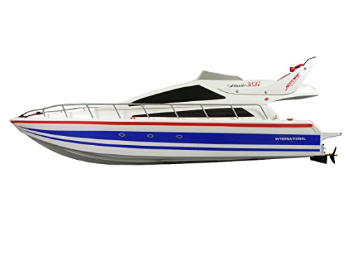 Amewi Atlantic L 73 Cm R/C Speedboot Yacht Atlantik Incl. Telecomando, Multicolore, 26005