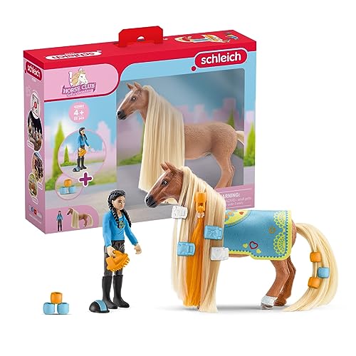 Schleich- Horse Club Playset Starter Set Kim Et Caramelo, Multicolore, Medium, 42585