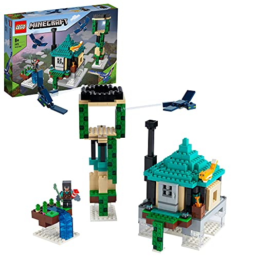 Lego 21173 Minecraft Sky Tower, Set Giocattoli Per Bambini Di 8 Anni Con Minifigure Del Pilota E Tanti Accessori Autentici