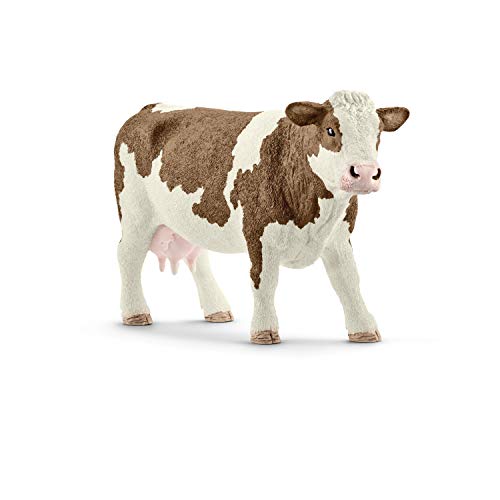 Schleich 13801 - Giocattolo Mucca Pezzata Rossa