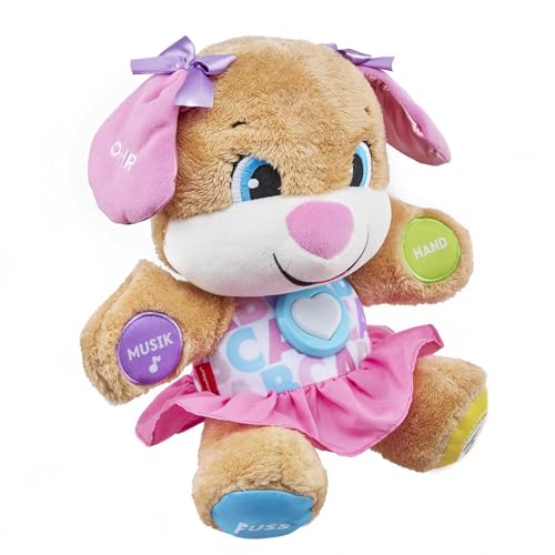 Fisher-Price La Sorellina Del Cagnolino Smart Stages Ridi & Impara, Morbido Peluche Educativo Per Imparare Le Prime Parole, Con 75+ Canzoni, Luci E Me