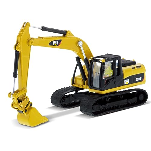 Dm Diecast Masters- Diecast Masters 85652-Escavatore Caterpillar Con Accessori 320D, Scala 1:87, Circa 11,7 X 4,5 X 4,8 Cm, Dai 14 Anni In Su, Colore
