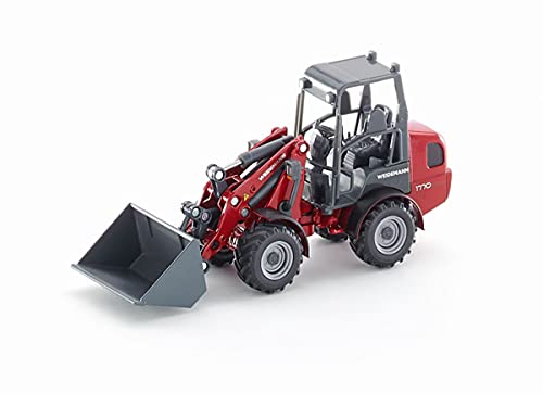 Siku 3059, Pala Caricatrice Weidemann Hoftrac, 1:32, Metallo E Plastica, Rosso, Braccio Mobile E Benna