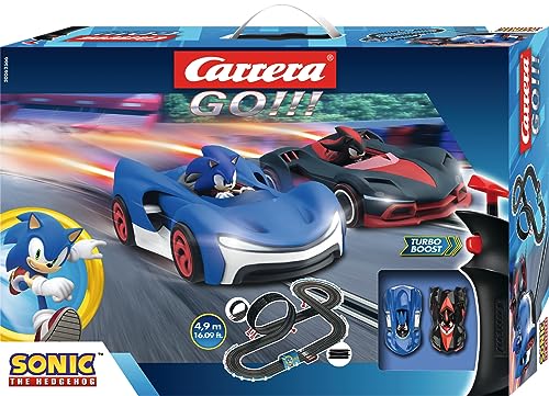 Carrera Go I Sonic The Hedgehog 49 I - Set Da Corsa Per Auto Ufficiale Sega Sonic The Hedgehog I Divertente Corsa Con Sonic E Shadow I Per Bambini E A