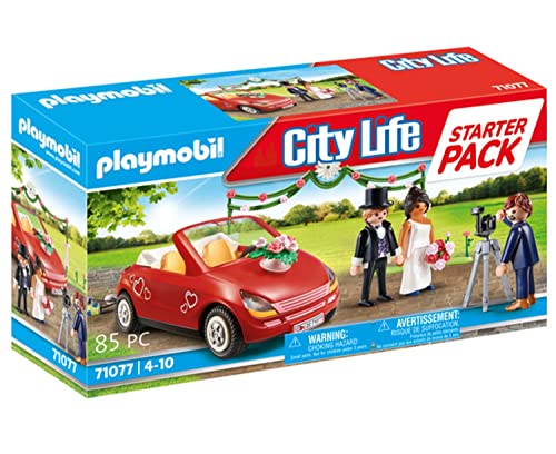 Playmobil City Life 71077 Starter Pack Matrimonio, Con Auto Giocattolo, Primo Giocattolo Per Bambini Dai 4 Anni In Su