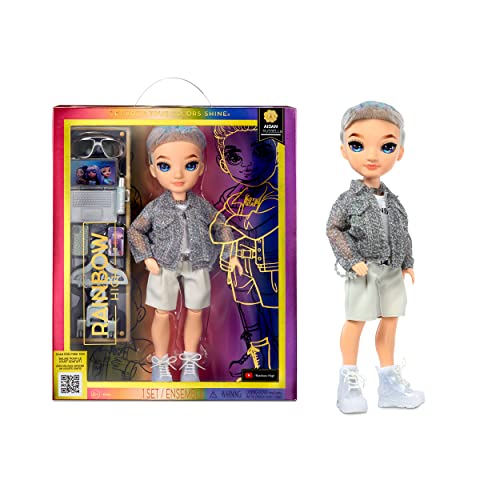 Rainbow High Fashion Doll: Aidan Russel. Bambola Viola Uomo Con Vestito Alla Moda E Oltre 10 Accessori Di Gioco Colorati. Dai 4 Ai 12 Anni