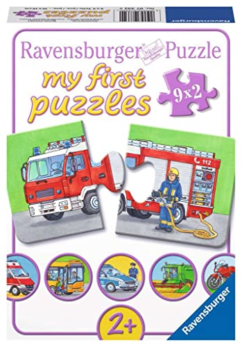 Ravensburger Italy- Ravensburger Puzzle 9X2 Pezzi Veicoli Da Lavoro, Multicolore, 4005556073320
