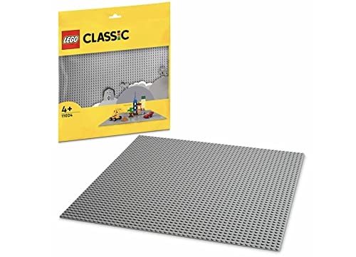 Lego Classic Base Grigia, Tavola Per Costruzioni Quadrata Con 48X48 Bottoncini, Piattaforma Classica Per Mattoncini Per Costruire Ed Esporre I Modelli
