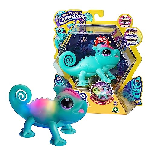 Giochi Preziosi Camaleonte - Little Live Pets, Sunny Camaleonte Interattivo, Con I Piedini A Ventosa, Cambia Colore In Base All' Umore, Adora La Music
