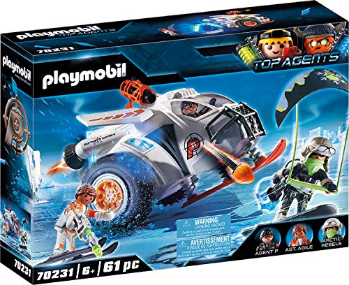 Playmobil Top Agents 70231, Slitta Corazzata Dello Spy Team Con Luci E Suoni, Dai 6 Anni