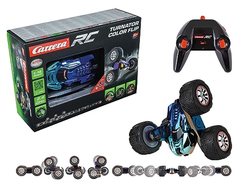 Carrera Rc I Turnator Color Flip I Spettacolare Rc Stunt Car Con Led Iimpressionante Azione Flip A 360° E Colori Variabili, Costruzione Robusta Per Ac