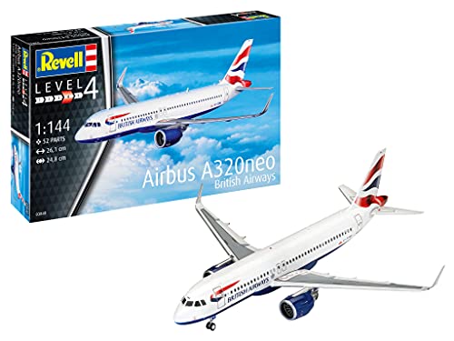 Revell 03840 Model Scale Airbus A320 Neo British Airways-Kit Modello Scala 1:144, Colore Non Laccato