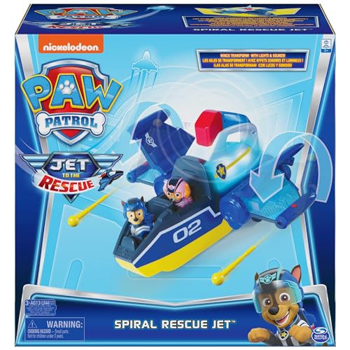 Paw Patrol, Jet To The Rescue Deluxe Transforming Spiral Rescue Jet With Lights And Sounds