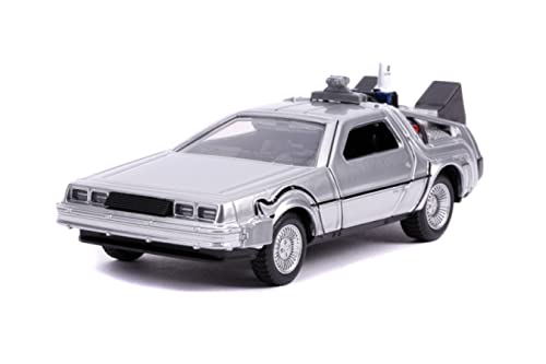 Jada - 30541 - Ritorno Al Futuro Parte 2 Modello Auto Delorean Dmc Macchina Del Tempo 1/32 Metallo Diecast Back To The Future Bttf - Grigia - 13Cm