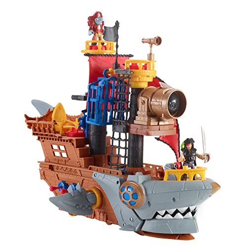 Imaginext- Nave Dei Pirati A Forma Di Squalo Con Mini Personaggi E Accessori, Giocattolo Per Bambini 3+Anni, Dhh61