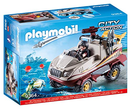 Playmobil City Action 9364, Auto Anfibia Dei Malviventi Con Motore Subacqueo, Dai 5 Anni