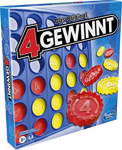 Hasbro 4 Vince, Gioco Di Strategia Per 2 Giocatori, 4 Vince Parete Raster, 4 In Fila, Gioco Per Bambini Dai 6 Anni In Su