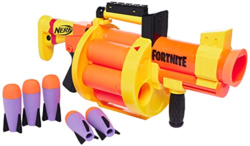 Nerf Fortnite - Gl (Blaster Lanciarazzi Con Tamburo Rotante, Scudo E 6 Razzi, Ispirato Al Videogioco Fortnite).