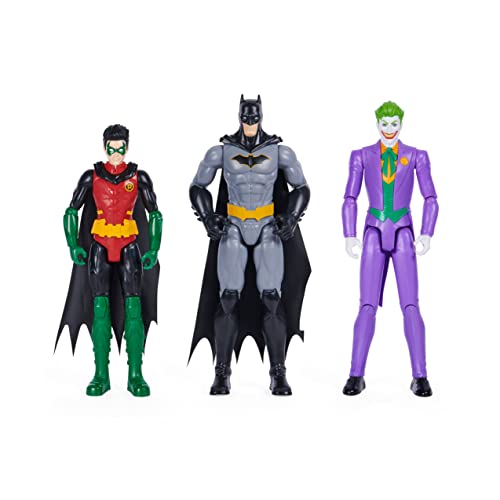 Dc Confezione Da 3 Pezzi Comics – Articolato Batman Robin Il Joker Figure 30 Cm – Avventure Of The Mask Man – Giocattolo Per Bambini Dai 3 Anni In Su,