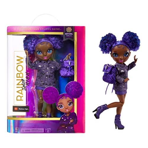Rainbow High Junior High - Krystal Bailey - Bambola Alla Moda 23 Cm Con Vestito E Accessori - Include Zaino In Tessuto Con Funzione Di Apertura E Chiu