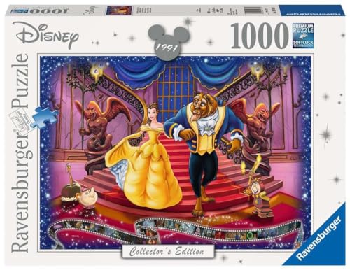 Ravensburger - Puzzle Disney Classic La Bella E La Bestia, Collezione Disney Collector'S Edition, 1000 Pezzi, Idea Regalo, Per Lei O Lui, Puzzle Adult