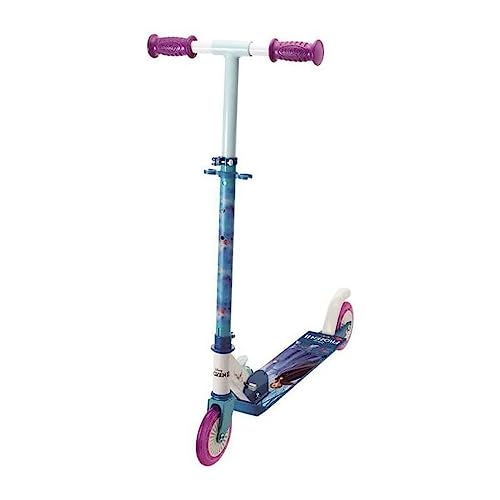 Smoby - Monopattino Due Ruote Frozen2, 7600750363Xnb, 5 Anni, Manubrio Regolabile, Freno Pedale, Licenza Ufficiale Frozen, Pieghevole