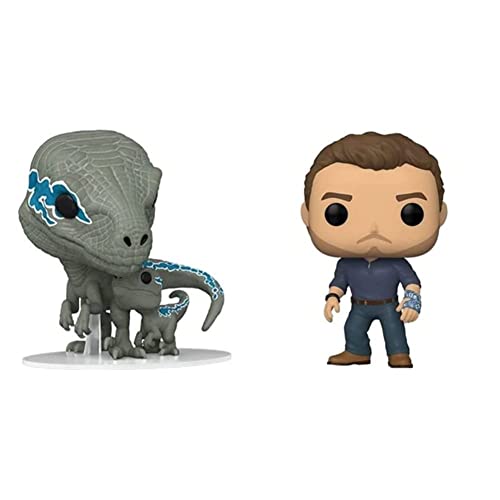 Funko Pop! And Buddy: Jw3-Velociraptor - (Blue & Beta) - Jurassic Park- Figura In Vinile Da Collezione - Idea Regalo - Merchandising Ufficiale - Gioca