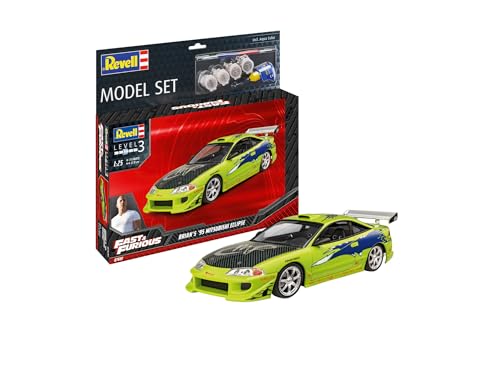 Revell 67691-Set Di Modelli Mitsubishi Eclipse (Fast & Furious) In Scala 1:25 Di Brian'S 1995, Colore Non Verniciato, 67691