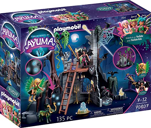 Playmobil Adventures Of Ayuma 70807 Nascondiglio Delle Bat Fairies, Con Modulo Luce, Giocattoli Per Bambini Dai 7 Anni