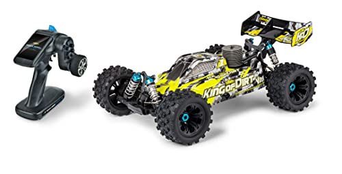 Carson 500202020 1:8 King Of Dirt Buggy V25 Gp Rtr - Motore A Scoppio Rc, Auto Telecomandata, Offroad, Alta Qualità, Veicolo Rc, Modello Rc